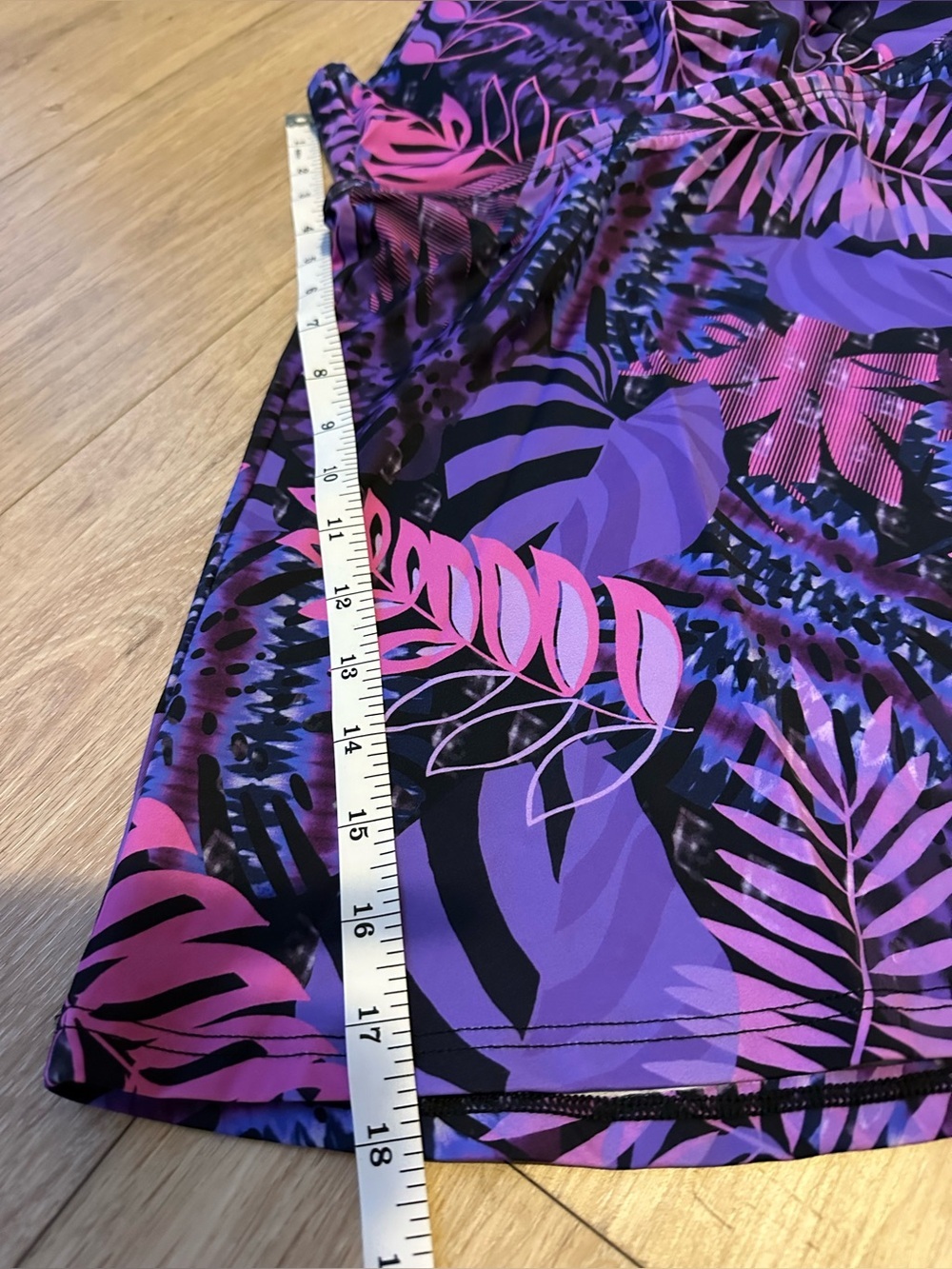 Swimsuits For All Purple & Hot Pink Tropical Tankini Swim top Bra 44DD - Picture 8 of 8